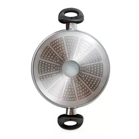 Olla de Aluminio con Tapa de Vidrio Stoneline de 28 Centimetros STONELINE 7195