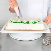 Tornamesa de Doble Cara Rectangular con Base Redonda de 12 x 16 Pulgadas ATECO 609 2