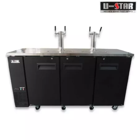 Dispensador de Cerveza de 2 Torres con 1 Llave de 72 Pulgadas U-STAR UDD-24-72-HC