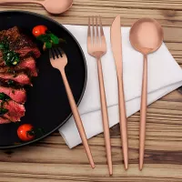 Juego de Cuberteria Oro Rosa de 24 Piezas TIPS BCS01-07 2