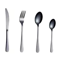 Juego de Cuberteria de Color Negro de 24 Piezas TIPS BCS01-05