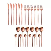 Juego de Cuberteria Oro Rosa de 24 Piezas TIPS BCS01-07