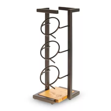 Dispensador de 3 Compartimientos de Metal y Madera MASTER CHEF 6299