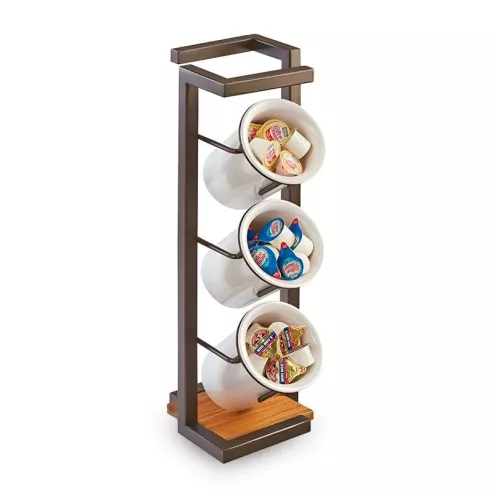 Dispensador de 3 Compartimientos de Metal y Madera MASTER CHEF 6299