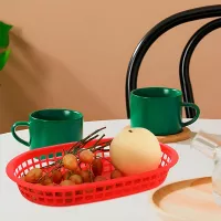 Canasta Plastica para Comida Rapida de 10.5 x 7 Pulgadas de Color Rojo MASTER CHEF FFB-107R 2