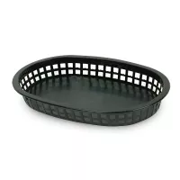 Canasta Plastica de Comida Rapida de 10.5 x 7 Pulgadas de Color Negro MASTER CHEF FFB-107K