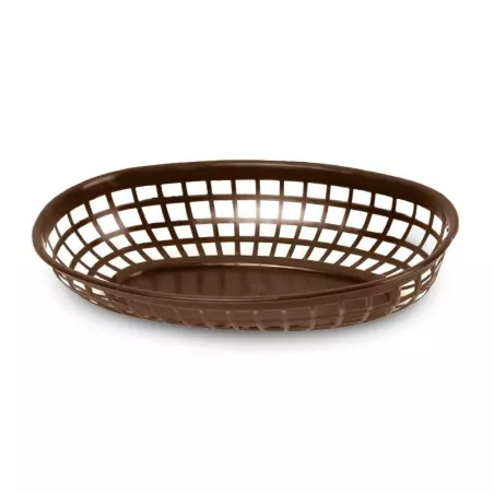Canasta Plastica para Comida Rapida de 9.5 x 6 Pulgadas de Color Cafe MASTER CHEF FFB-96B