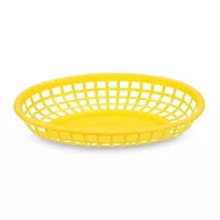 Canasta Plastica de Comida Rapida de  9 x 6 Pulgadas de Color Amarilla MASTER CHEF FFB-96Y