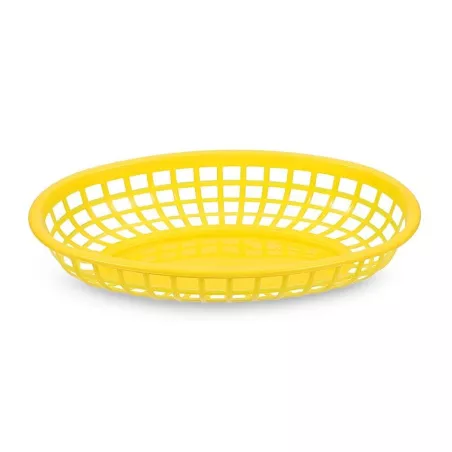 Canasta Plastica de Comida Rapida de  9 x 6 Pulgadas de Color Amarilla MASTER CHEF FFB-96Y