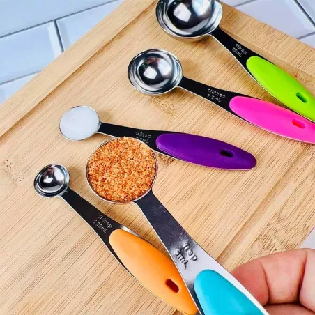 Cuchara para Medir de Acero Inoxidable, Set de 5 Unidades MASTER CHEF B0050804