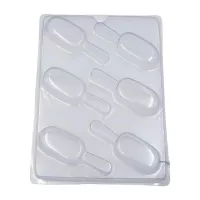 Molde para Chocolate con Diseno de Helado Mediano con Palillo, 6 Cavidades TIPS 1950050