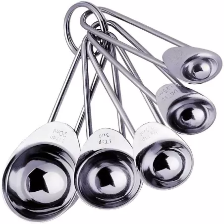 Cucharas Medidoras de Acero Inoxidable, Set de 5 Unidades PROGRESSIVE BA-3474