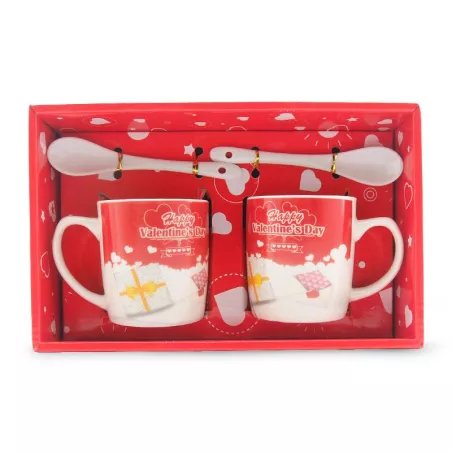 Taza de Ceramica para San Valentin, Set de 2 Unidades TIPS 24C12-13