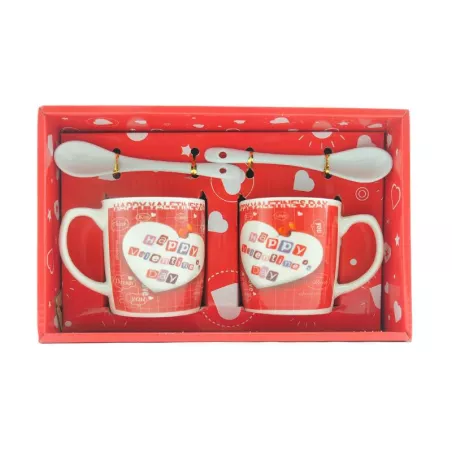 Taza de Ceramica para San Valentin, Set de 2 Unidades TIPS 24C12-13