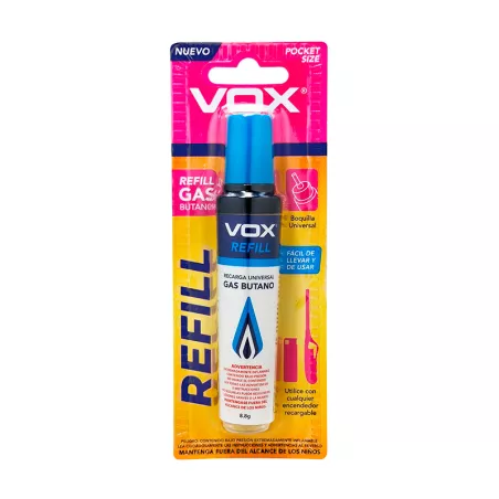 Gas Refill Vox para Bolsillo SIN ASIGNAR 27830