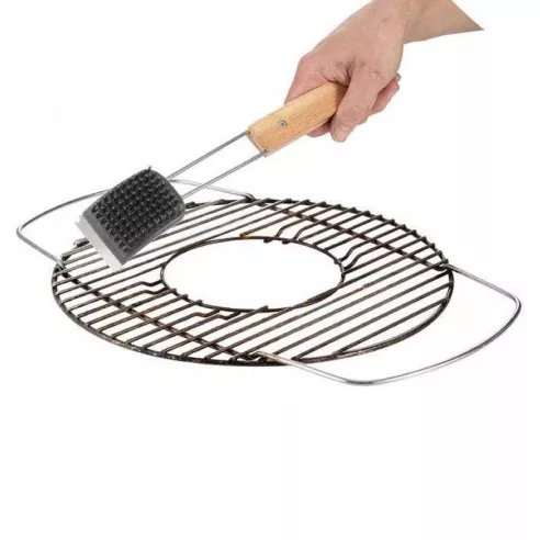 Cepillo para BBQ de Silicon con Acero Inoxidable y Madera de 33 Centimetros TESCOMA 707432