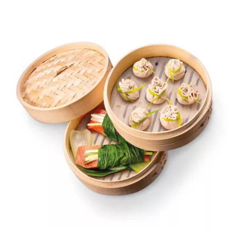 Vaponera Nikko Redonda de Bambu de 8 Pulgadas TESCOMA 389530