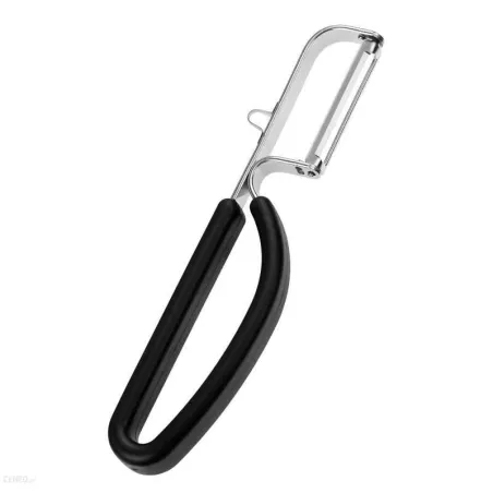 Pelador Universal Giratorio de Acero Inoxidable con Mango Negro LURCH 00011198