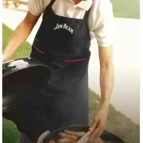 Delantal de Cocina Unisex con 2 Bolsillos al Frente, Talla Unica, Color Negro JIM BEAM JB0112