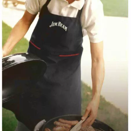 Delantal de Cocina Unisex con 2 Bolsillos al Frente, Talla Unica, Color Negro JIM BEAM JB0112