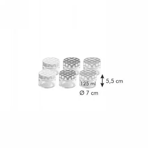 Frasco para Conserva Della Casa de 125 Mililitros, Set de 6 Unidades TESCOMA 895110