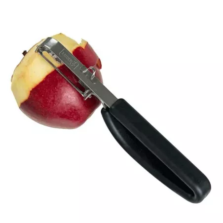 Pelador Universal Giratorio de Acero Inoxidable con Mango Negro LURCH 00011198