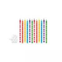 Candelas Multicolores de 10 Centimetros, Diseno Delicia de 12 Unidades TESCOMA 630986