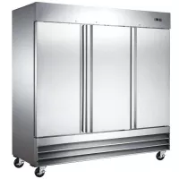 Congelador de 3 Puertas Solidas de Acero Inoxidable 110V / 60Hz U-STAR ND-CFD-3FF-E-HC