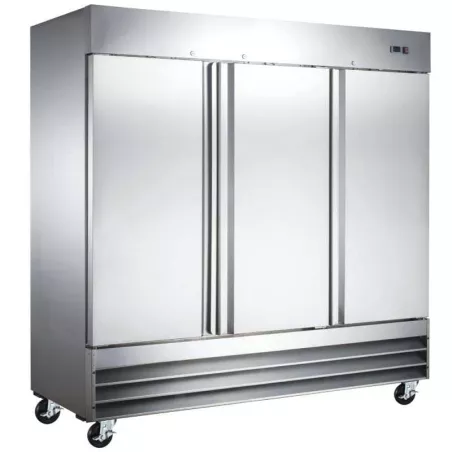 Congelador de 3 Puertas Solidas de Acero Inoxidable 110V / 60Hz U-STAR ND-CFD-3FF-E-HC