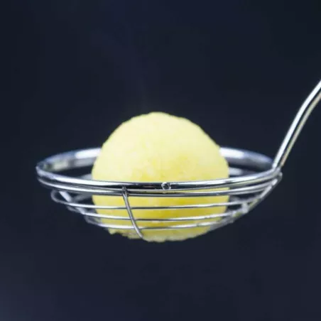 Cuchara con Colador con Mango Negro de  Acero Inoxidable, Diseno Tango LURCH 00230350