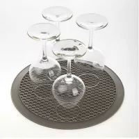 Tapete Multiuso de Silicon Redondo de 12 Pulgadas de Color Gris PROGRESSIVE PS-80GY 2