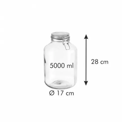 Frasco de Vidrio para Conserva de 5 Litros con Abrazadera TESCOMA 895148