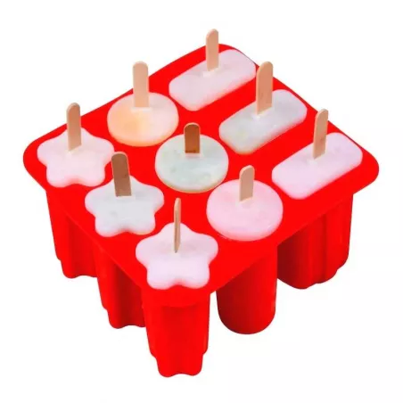 Molde de Silicon Paletas para Helados 9 Cavidades MASTER CHEF 0760048
