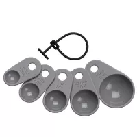 Cuchara para Medir de Silicon Gris, Set de 5 Unidades LURCH 00070262