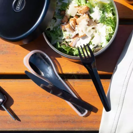 Cuberteria de Acero Inoxidable Negro, Set de 3 Unidades LURCH 00240875