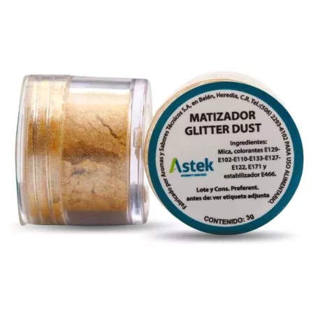 Matizador Glitter Dust Oro de 3 Gramos ASTEK GD001
