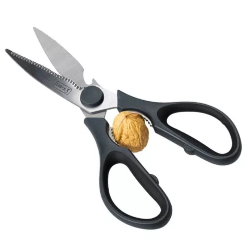 Tijera para Cocina de Acero Inoxidable con Mango Negro LURCH 00010019