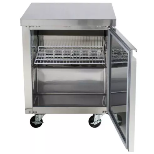 Mesa Undercounter Refrigerada 1 Puerta de Acero Inoxidable 27 Pulgadas U-STAR UUC-27R-E-HC