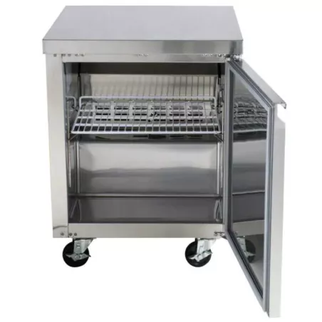 Mesa Undercounter Refrigerada 1 Puerta de Acero Inoxidable 27 Pulgadas U-STAR UUC-27R-E-HC