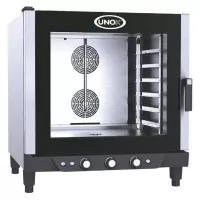 Horno de Conveccion Bakerlux a Gas con Control de Humedad con Bandejas de 66 x 46 UNOX XB613G-AL