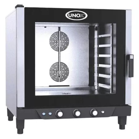 Horno de Conveccion Bakerlux a Gas con Control de Humedad con Bandejas de 66 x 46 UNOX XB613G-AL