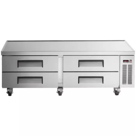 Base Refrigerada 4 Gavetas de Acero Inoxidable 184 Centimetros U-STAR CB72-HC