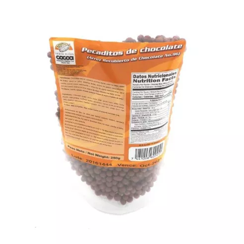 Arroz Recubierto de Chocolate, 250 Gramos COCOA 02180401113