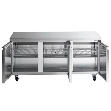 Mesa Undercounter Refrigerada 3 Puertas de Acero Inoxidable 72 Pulgadas U-STAR UUC-72R-E-HC