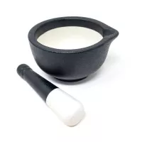 Mortero de Porcelana de 6 Pulgadas de Color Negro NORPRO 6922