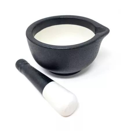 Mortero de Porcelana de 6 Pulgadas de Color Negro NORPRO 6922