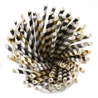 Pajillas de Papel Rayadas, Paquete de 100 Unidades NORPRO 4020 2