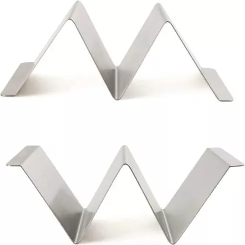 Rack para Taco de 2 Divisiones con Base de Acero Inoxidable KING METAL MTRSB2