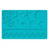 Molde Fondant Diseno Vida Marina, Color Azul WILTON 409-2552