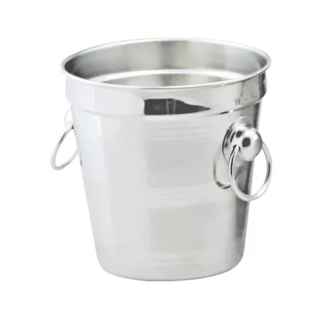 Hielera de  Acero Inoxidable con  Argollas de 1-1/2 Quartos KING METAL IB21